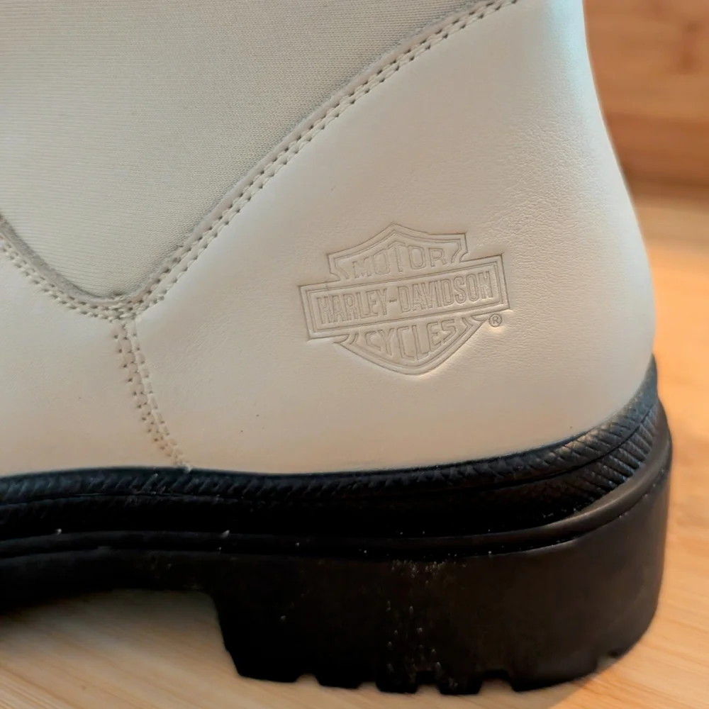 Harley-Davidson Gray Combat Moto Boots with Chunky Sole - Picture 5 of 6